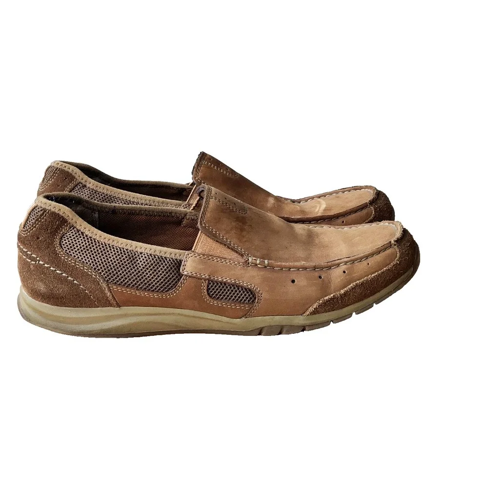 Clarks Mens Ramada Spanish Tobacco Brown Casual Slip On Shoes Size 11.5‎